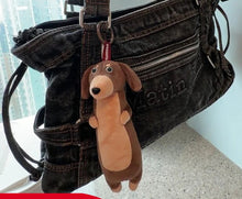 Load image into Gallery viewer, Dachshund Plush Keychain - Darling Dangly Pup - 6 Coat Colors-4