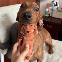 Load image into Gallery viewer, Dachshund Plush Keychain - Darling Dangly Pup - 6 Coat Colors-8