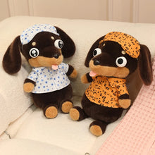 Load image into Gallery viewer, Dachshund Plush Toys - Black and Tan, and Chocolate and Tan Dachshunds - Googly Eyed Dreamer-15