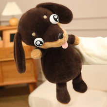 Load image into Gallery viewer, Dachshund Plush Toys - Black and Tan, and Chocolate and Tan Dachshunds - Googly Eyed Dreamer-11