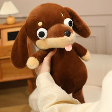 Load image into Gallery viewer, Dachshund Plush Toys - Black and Tan, and Chocolate and Tan Dachshunds - Googly Eyed Dreamer-9