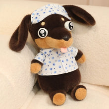 Load image into Gallery viewer, Dachshund Plush Toys - Black and Tan, and Chocolate and Tan Dachshunds - Googly Eyed Dreamer-05-40cm-20