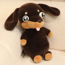 Load image into Gallery viewer, Dachshund Plush Toys - Black and Tan, and Chocolate and Tan Dachshunds - Googly Eyed Dreamer-03-40cm-22