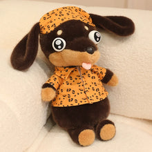Load image into Gallery viewer, Dachshund Plush Toys - Black and Tan, and Chocolate and Tan Dachshunds - Googly Eyed Dreamer-10-40cm-19