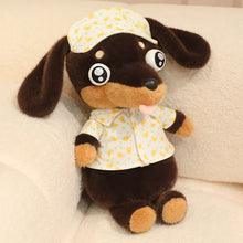 Load image into Gallery viewer, Dachshund Plush Toys - Black and Tan, and Chocolate and Tan Dachshunds - Googly Eyed Dreamer-15-40cm-24