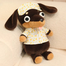 Load image into Gallery viewer, Dachshund Plush Toys - Black and Tan, and Chocolate and Tan Dachshunds - Googly Eyed Dreamer-08-40cm-21