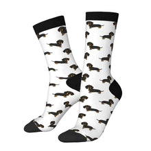 Load image into Gallery viewer, Dachshund Socks - Cutest Black and Tan Dachshund-Wear Accessories-White-3 Black-One Size-41