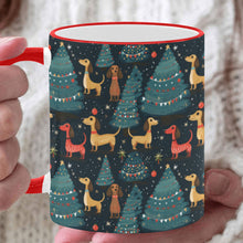 Load image into Gallery viewer, Dachshund Starry Night Christmas Coffee Mug-White4-ONE SIZE-1