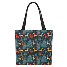 Load image into Gallery viewer, Dachshund Starry Night Christmas Large Canvas Tote Bags - Set of 2-Accessories-Accessories, Bags, Dachshund-Set of 2-2