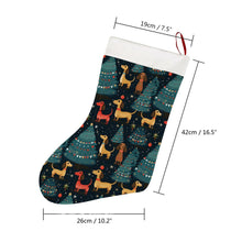Load image into Gallery viewer, Dachshund Starry Night Christmas Stocking-Christmas Ornament-Christmas, Dachshund, Home Decor-26X42CM-White-4
