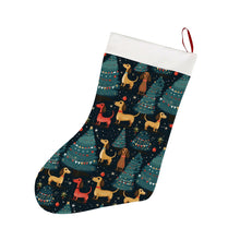 Load image into Gallery viewer, Dachshund Starry Night Christmas Stocking-Christmas Ornament-Christmas, Dachshund, Home Decor-26X42CM-White-1