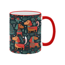 Load image into Gallery viewer, Dachshund Winter Holiday Parade Christmas Mug-3