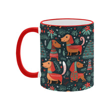 Load image into Gallery viewer, Dachshund Winter Holiday Parade Christmas Mug-4