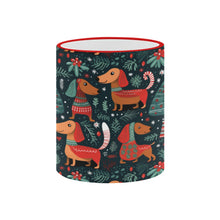Load image into Gallery viewer, Dachshund Winter Holiday Parade Christmas Mug-5
