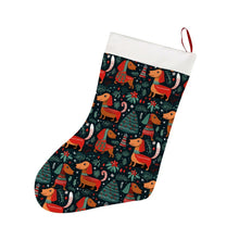 Load image into Gallery viewer, Dachshund Winter Holiday Parade Christmas Stocking-Christmas Ornament-Christmas, Dachshund, Home Decor-26X42CM-White-1