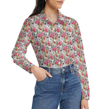 Load image into Gallery viewer, Dalmatian in Bloom Women&#39;s Shirt - 2 Designs-Apparel-Apparel, Dalmatian, Shirt-9