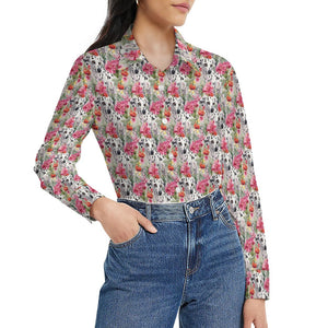 Dalmatian in Bloom Women's Shirt - 2 Designs-Apparel-Apparel, Dalmatian, Shirt-9