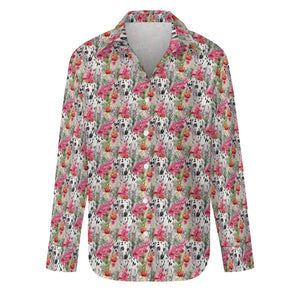 Dalmatian in Bloom Women's Shirt - 2 Designs-Apparel-Apparel, Dalmatian, Shirt-Pan Out - More Dalmatians-S-4