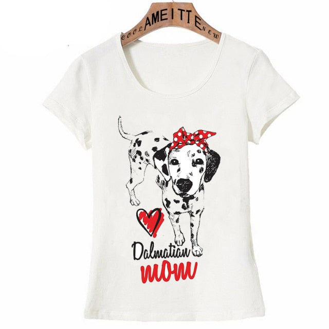 Dalmatian Mom Womens T Shirts-Apparel-Apparel, Dalmatian, Dogs, T Shirt, Z1-Design 1-S-1
