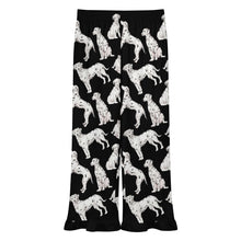 Load image into Gallery viewer, Dalmatian Pajama Pants for Women - Ruffle Hem Design - Watercolor Celebration Dalmatians-Pajamas-Apparel,Dalmatian,Dog Mom Gifts,Pajamas-5