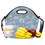 Dalmatians in Holiday Ribbons Neoprene Lunch Bag-Accessories-Accessories, Bags, Dog Mom Gifts, Lunch Bags-20