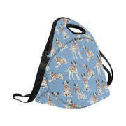 Dalmatians in Holiday Ribbons Neoprene Lunch Bag-19