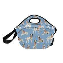 Load image into Gallery viewer, Dalmatians in Holiday Ribbons Neoprene Lunch Bag-20