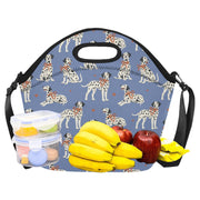 Dalmatians in Holiday Ribbons Neoprene Lunch Bag-22