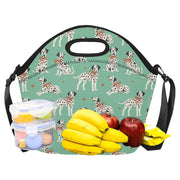 Dalmatians in Holiday Ribbons Neoprene Lunch Bag-28