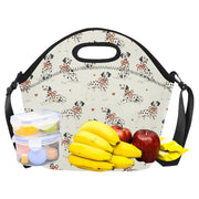 Dalmatians in Holiday Ribbons Neoprene Lunch Bag-3