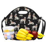 Dalmatians in Holiday Ribbons Neoprene Lunch Bag-43