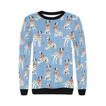 Load image into Gallery viewer, Dalmatians in Holiday Ribbons Sweatshirt for Women-14