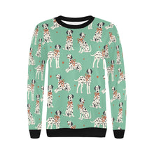 Load image into Gallery viewer, Dalmatians in Holiday Ribbons Sweatshirt for Women-21