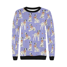Load image into Gallery viewer, Dalmatians in Holiday Ribbons Sweatshirt for Women-26