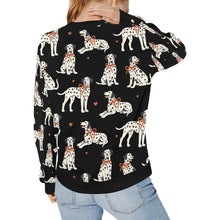 Load image into Gallery viewer, Dalmatians in Holiday Ribbons Sweatshirt for Women-32