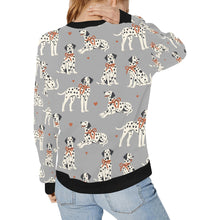 Load image into Gallery viewer, Dalmatians in Holiday Ribbons Sweatshirt for Women-33