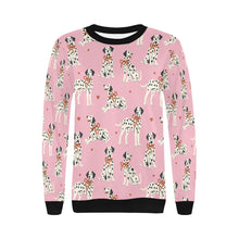 Load image into Gallery viewer, Dalmatians in Holiday Ribbons Sweatshirt for Women-5