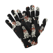 Load image into Gallery viewer, Dalmatians in Holiday Ribbons Touch Screen Gloves-Accessories-Accessories, Dog Dad Gifts, Dog Mom Gifts, Gloves-12