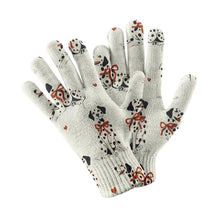 Load image into Gallery viewer, Dalmatians in Holiday Ribbons Touch Screen Gloves-Accessories-Accessories, Dog Dad Gifts, Dog Mom Gifts, Gloves-4