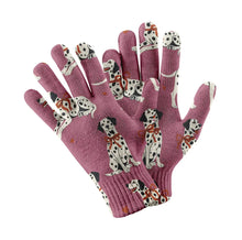 Load image into Gallery viewer, Dalmatians in Holiday Ribbons Touch Screen Gloves-Accessories-Accessories, Dog Dad Gifts, Dog Mom Gifts, Gloves-6