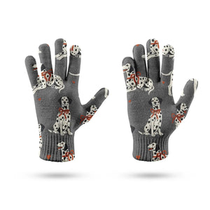 Dalmatians in Holiday Ribbons Touch Screen Gloves-Accessories-Accessories, Dog Dad Gifts, Dog Mom Gifts, Gloves-9