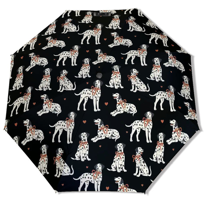 Dalmatians in Holiday Ribbons Umbrella-Accessories-Accessories,Dog Mom Gifts,Umbrella-1