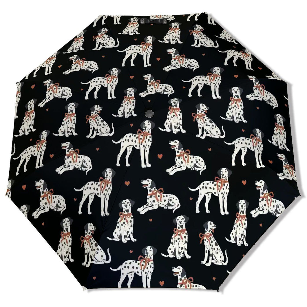 Dalmatians in Holiday Ribbons Umbrella-Accessories-Accessories,Dog Mom Gifts,Umbrella-1