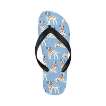 Load image into Gallery viewer, Dalmatians in Holiday Ribbons Unisex Slippers-11