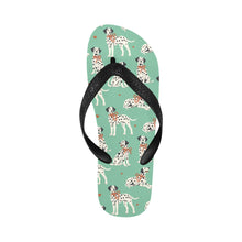 Load image into Gallery viewer, Dalmatians in Holiday Ribbons Unisex Slippers-15