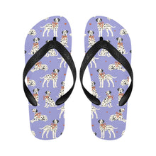 Load image into Gallery viewer, Dalmatians in Holiday Ribbons Unisex Slippers-19