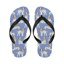 Load image into Gallery viewer, Dalmatians in Holiday Ribbons Unisex Slippers-20