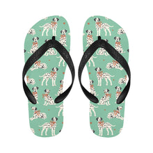 Load image into Gallery viewer, Dalmatians in Holiday Ribbons Unisex Slippers-24