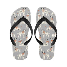 Load image into Gallery viewer, Dalmatians in Holiday Ribbons Unisex Slippers-25