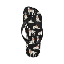 Load image into Gallery viewer, Dalmatians in Holiday Ribbons Unisex Slippers-26